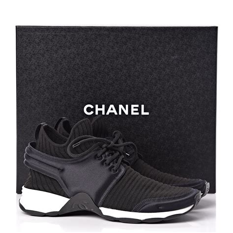 chanel stretch fabric sneakers black|Chanel shoes official website.